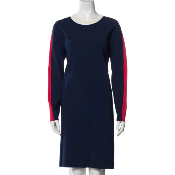 Ted Baker London Color Block Ribbed Long Sleeve Midi Dress 45238 - Picture 1 of 9